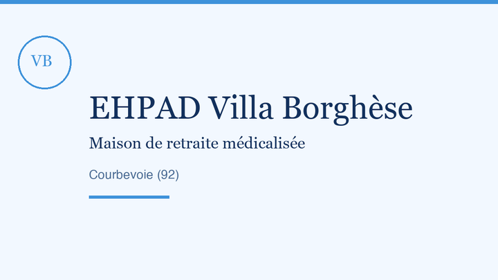 EHPAD Villa Borghèse — illustration provisoire