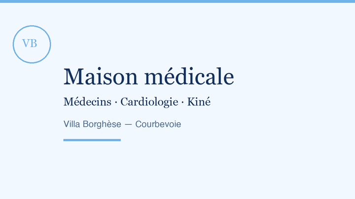Maison médicale Villa Borghèse — illustration provisoire